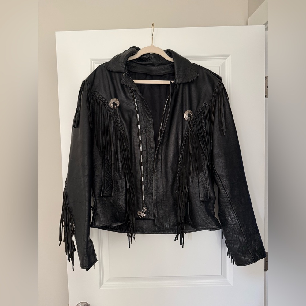 Vintage Fringed Leather Jacket